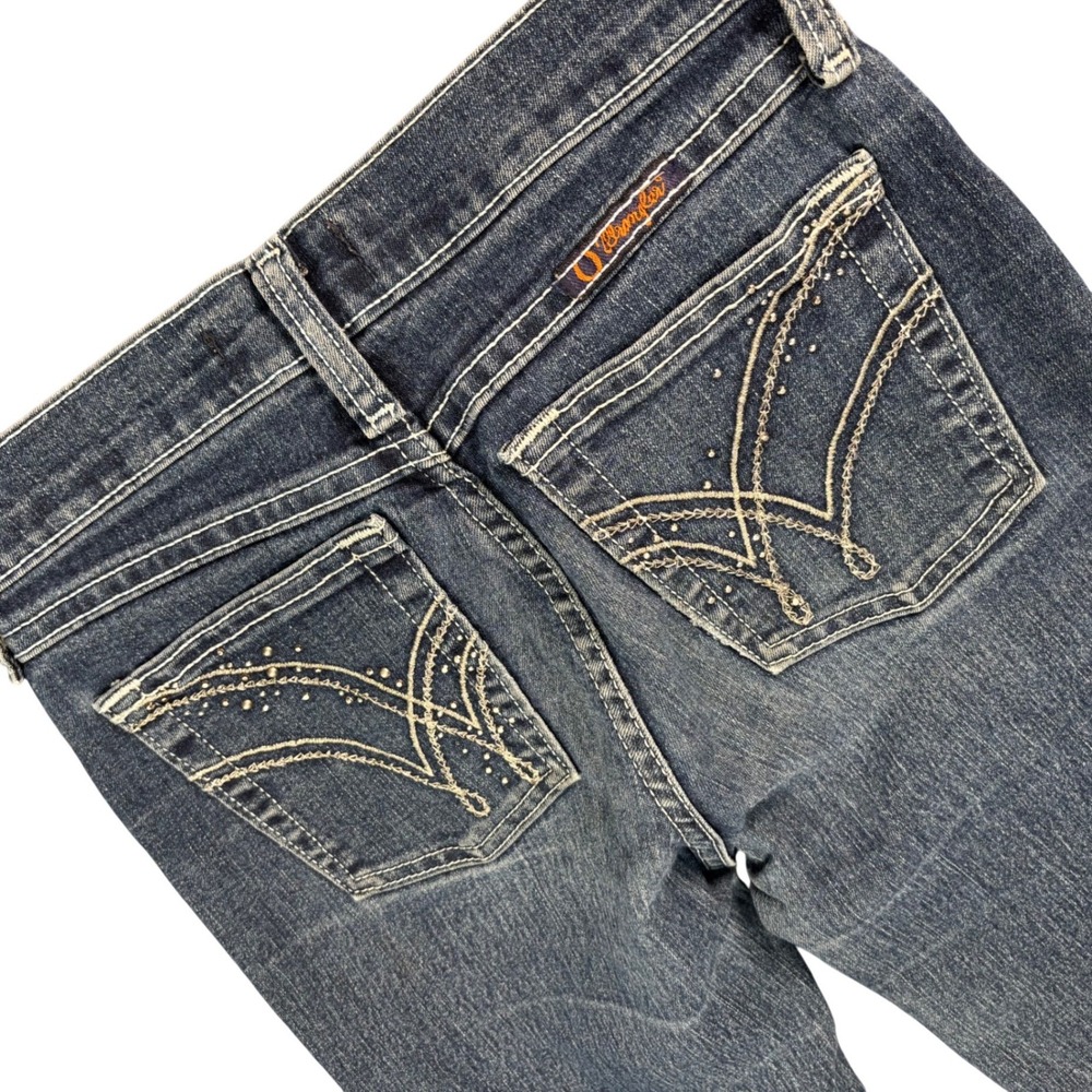 Wrangler Women Bootcut Jeans M Wash Embellished Pockets Cowgirl Rodeo 14 Slim